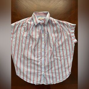 MADEWELL Striped women Shirt - Red and White SIZE M